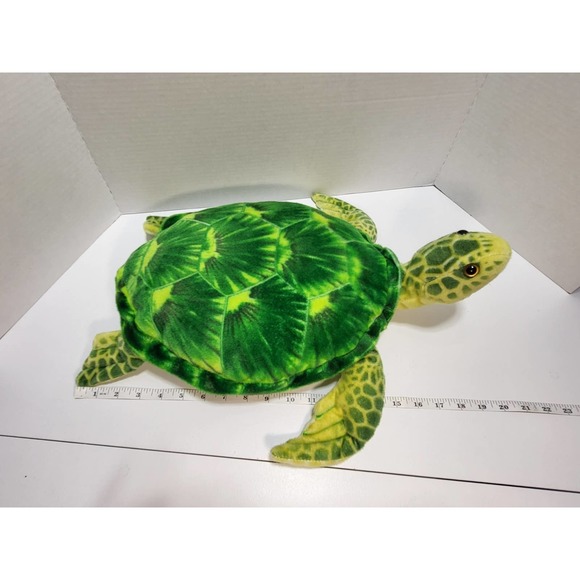 Tiger Tale Toys Plush 20” Giant Green Turtle Children's Soft Animal Stuffed - Picture 10 of 10